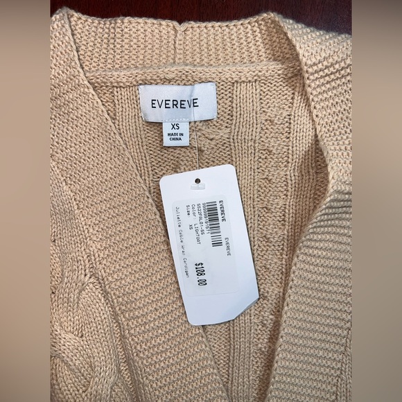 Evereve Beige Belted Cardigan Sweater - Picture 3 of 5
